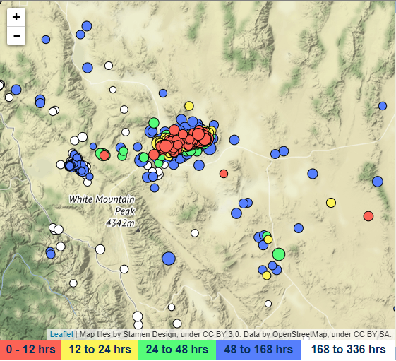 NSL map showing seismicity