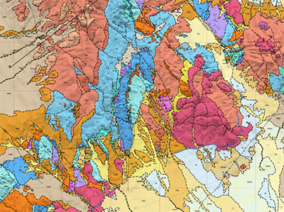 Sample of a published NBMG geologic map.