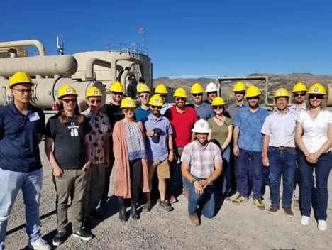 National Geothermal Academy attendees touring Ormat’s Steamboat geothermal power plant (June 2018).