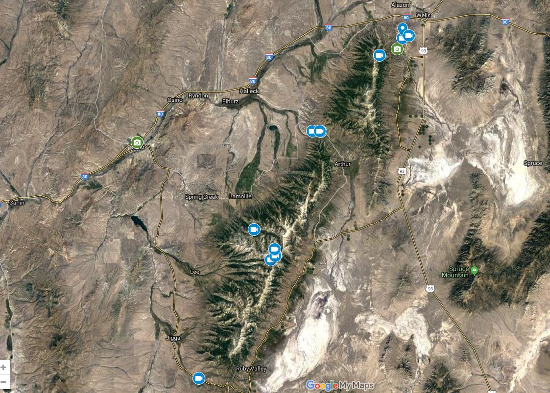 Satellite image of a mountain range