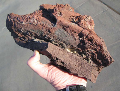 Volcanic bomb from cinder cone in Clayton Valley
