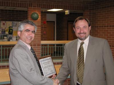 Saiid Saiidi, UCCSN Applied Research Initiative Program, is awarded the Nevada Earthquake Safety Council Award for Excellence